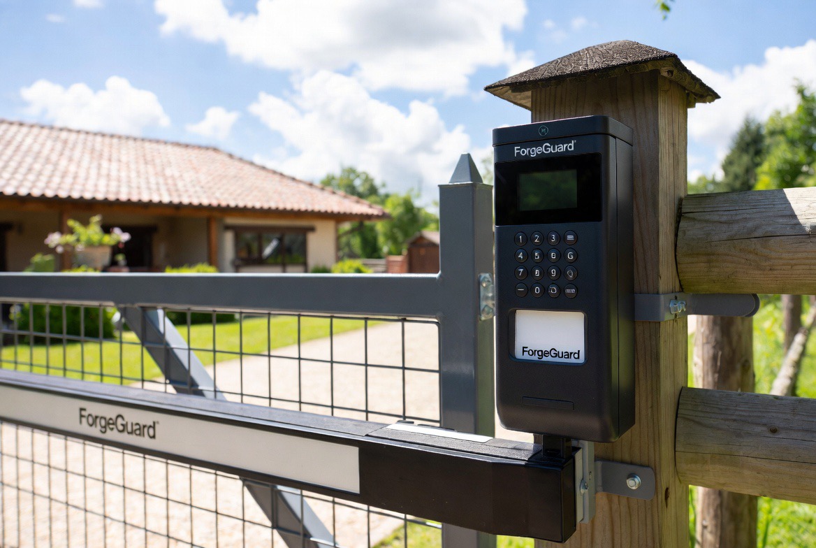 Gate with ForgeGuard AI controller installed